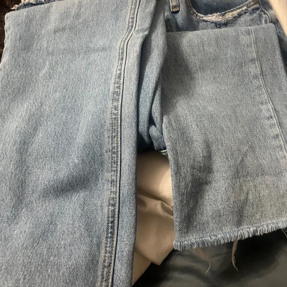 Vervet distressed raw hem wide leg jeans - Picture 10 of 15